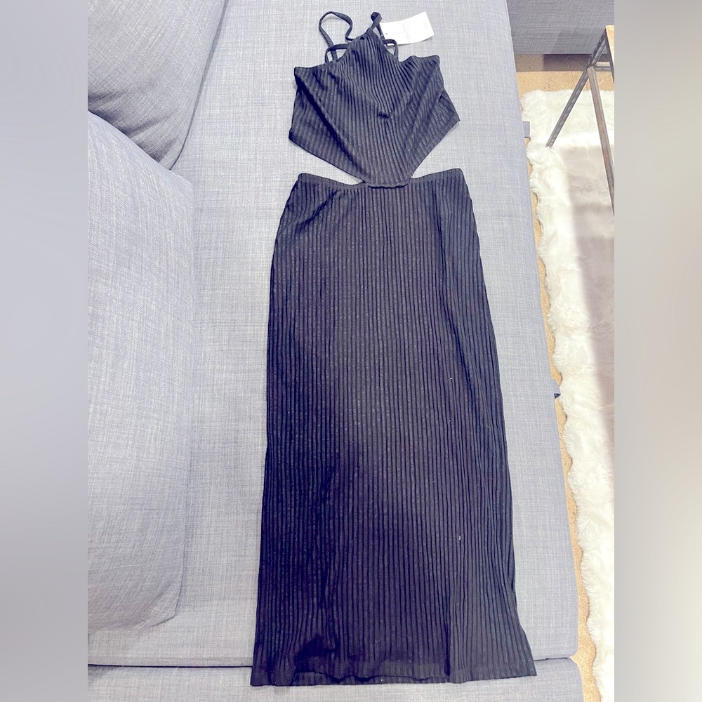 LNA summer midi dress with cutout sides